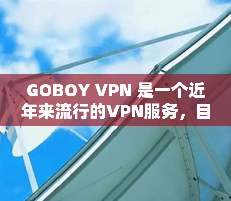 GOBOY VPN 是一个近年来流行的VPN服务，目前主要支持 Android 和 iOS 设备。GOBOY VPN 的iOS 版本支持以下主要功能