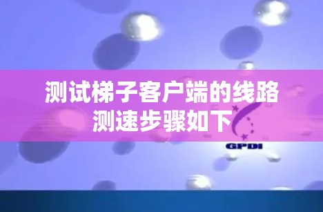 测试梯子客户端的线路测速步骤如下