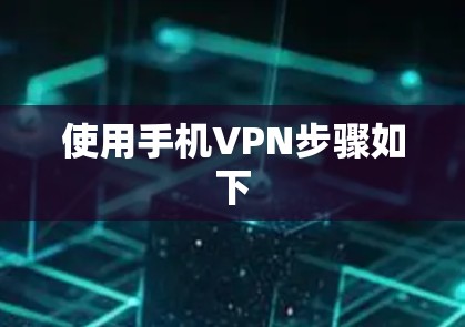 使用手机VPN步骤如下