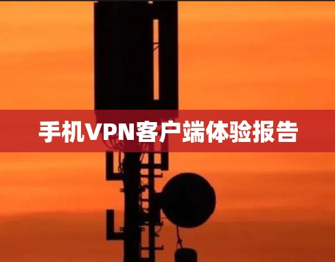 手机VPN客户端体验报告