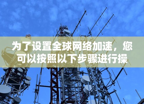 为了设置全球网络加速，您可以按照以下步骤进行操作