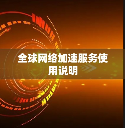 全球网络加速服务使用说明