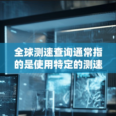 全球测速查询通常指的是使用特定的测速平台或工具来获取全球范围内的测速数据。以下是一些可能的全球测速查询平台和方法