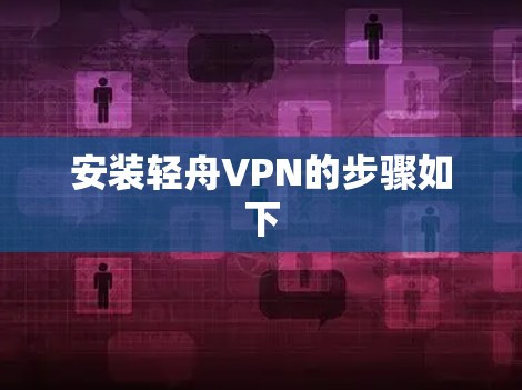 安装轻舟VPN的步骤如下