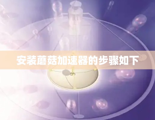 安装蘑菇加速器的步骤如下