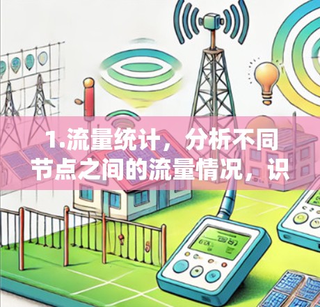 1.流量统计，分析不同节点之间的流量情况，识别流量趋势和问题