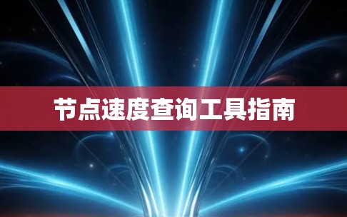 节点速度查询工具指南 节点速度查询工具指南