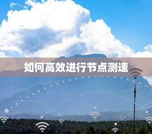 如何高效进行节点测速 如何高效进行节点测速