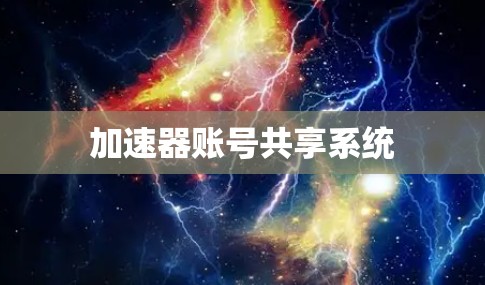 加速器账号共享系统 加速器账号共享系统