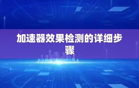 加速器效果检测的详细步骤
